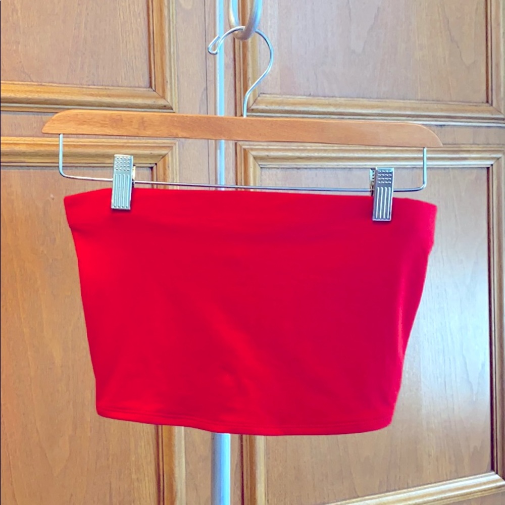 Red Bandeau Tube Top